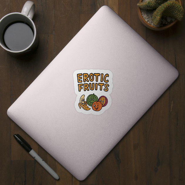 Erotic Fruits Juicy Vibes Adult Humor by Anticorporati